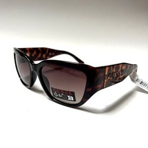 GUESS Wrap Sunglasses GO00077 Acetate Tortoise Shell Logo Brown